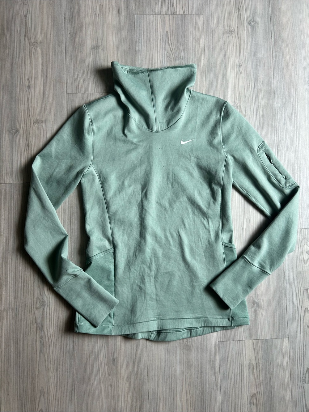 Nike Sage Green Funnel Neck Pullover Hoodie